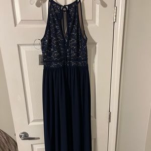 David’s bridal navy blue dress - new with tag- size 14